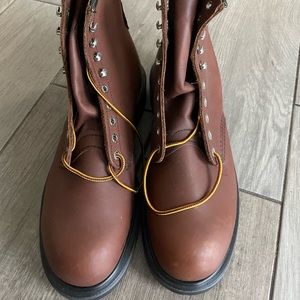 New Redwings steel toe work boots.